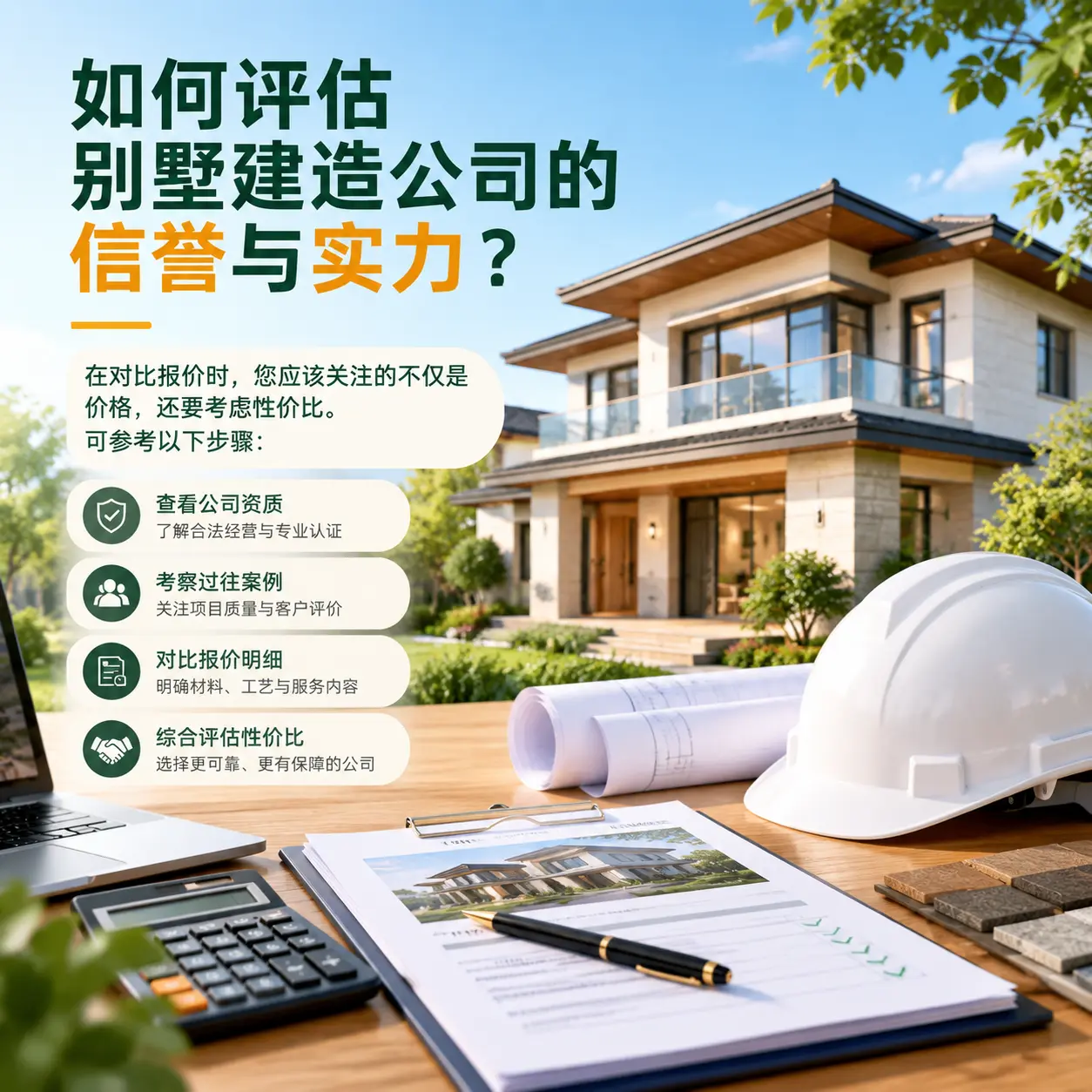 如何评估 金沙 别墅建造公司的信誉与实力？