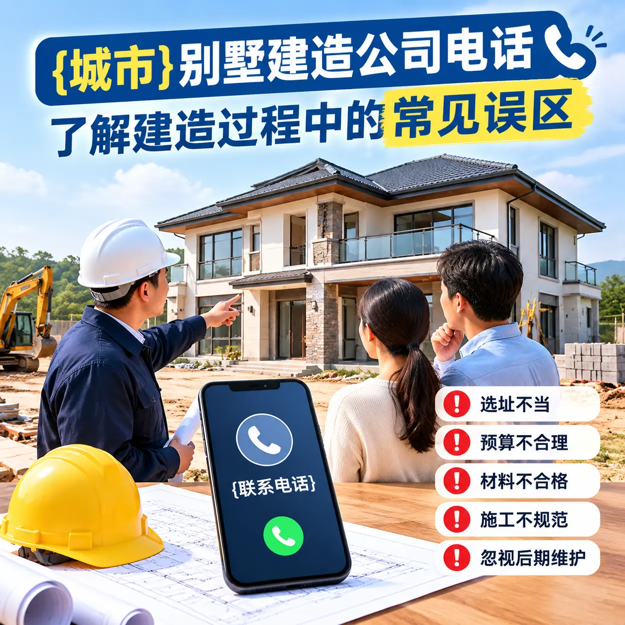 金沙别墅建造公司电话，了解建造过程中的常见误区