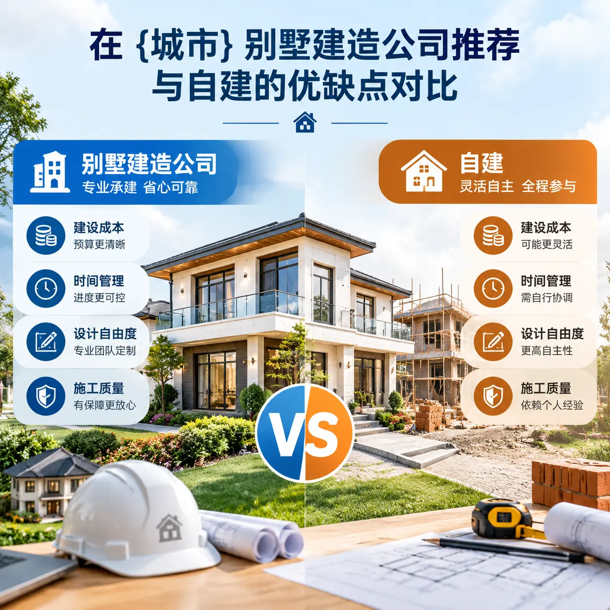 在 金沙 别墅建造公司推荐与自建的优缺点对比